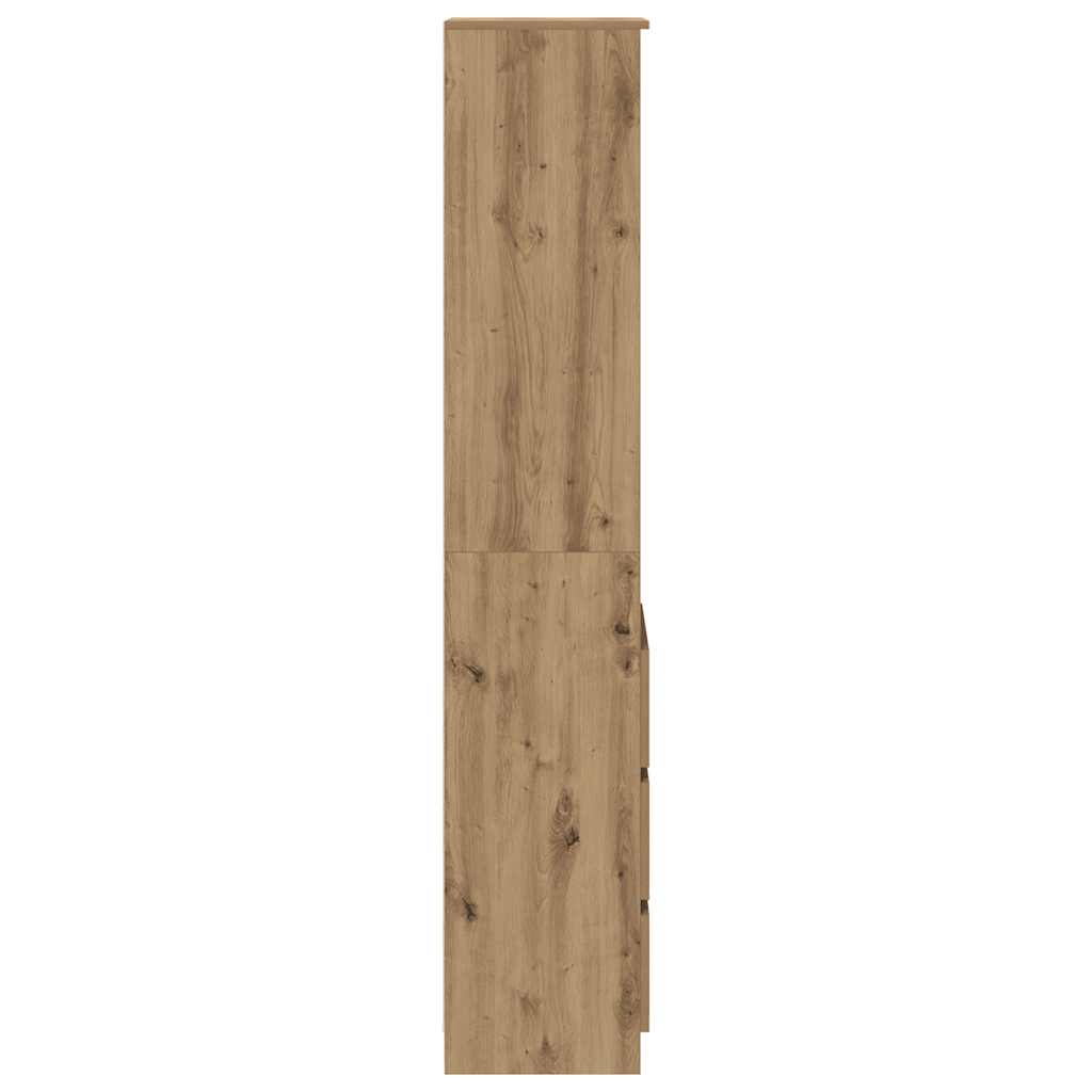 vidaXL Komoda Artisan Dąb 37,5x35x180 cm Drewno klejone