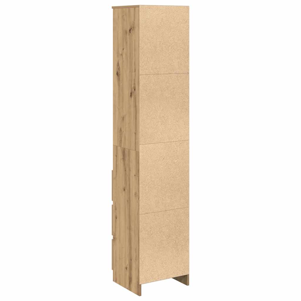 vidaXL Komoda Artisan Dąb 37,5x35x180 cm Drewno klejone