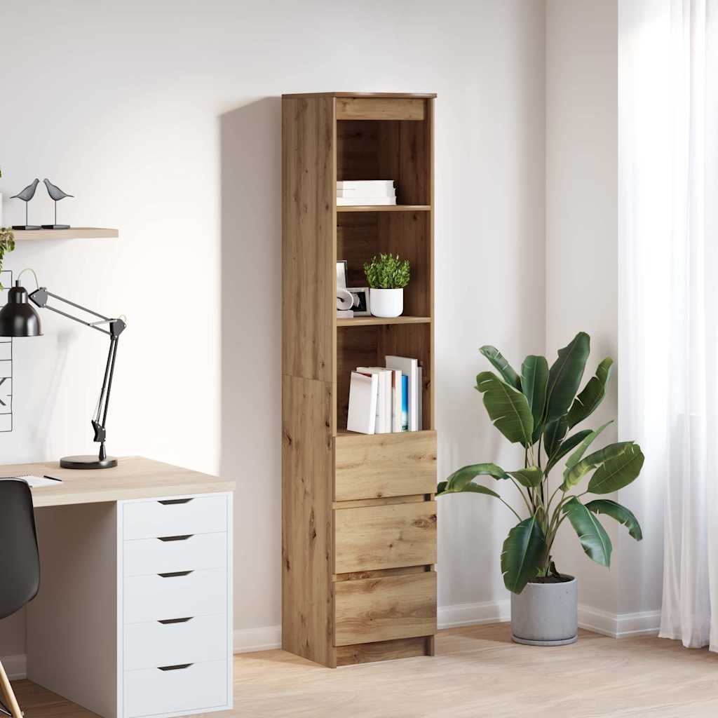 vidaXL Komoda Artisan Dąb 37,5x35x180 cm Drewno klejone