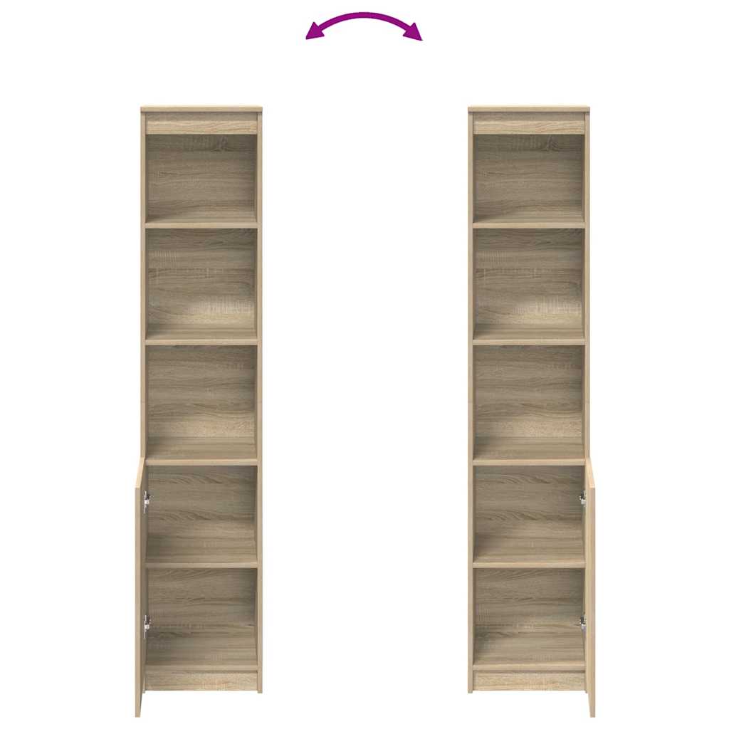 vidaXL Komoda Sonoma Oak 37,5x35x180 cm Drewno klejone