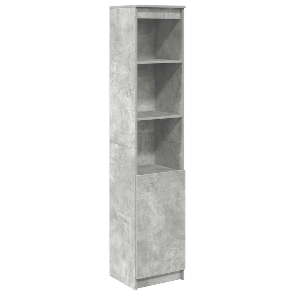 vidaXL Komoda betonowa szara 37,5x35x180 cm Drewno klejone
