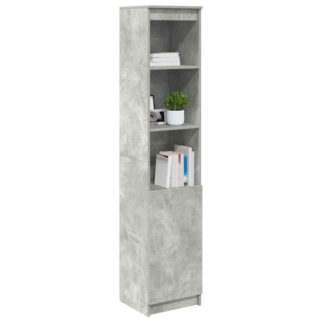 vidaXL Komoda betonowa szara 37,5x35x180 cm Drewno klejone