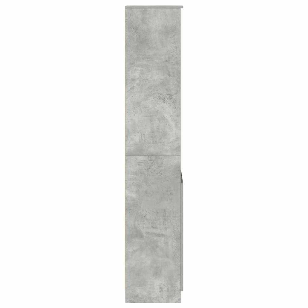 vidaXL Komoda betonowa szara 37,5x35x180 cm Drewno klejone