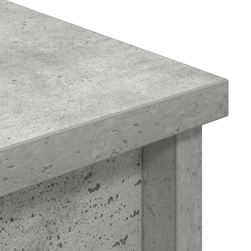 vidaXL Komoda betonowa szara 37,5x35x180 cm Drewno klejone