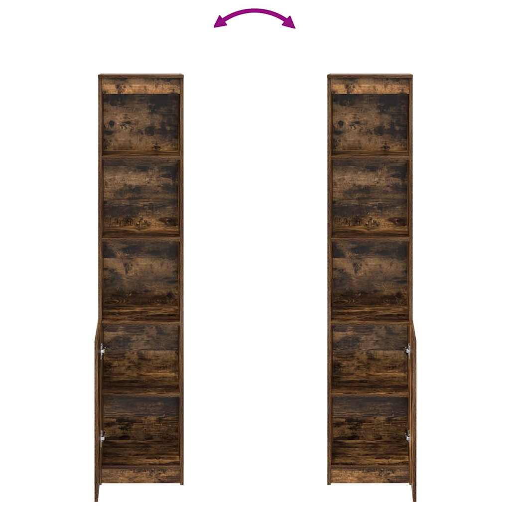 vidaXL Komoda z drewna klejonego dąb wędzony 37,5x35x180 cm