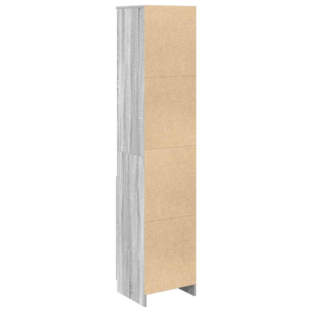 vidaXL Komoda Szara Sonoma 37,5x35x180 cm Drewno klejone