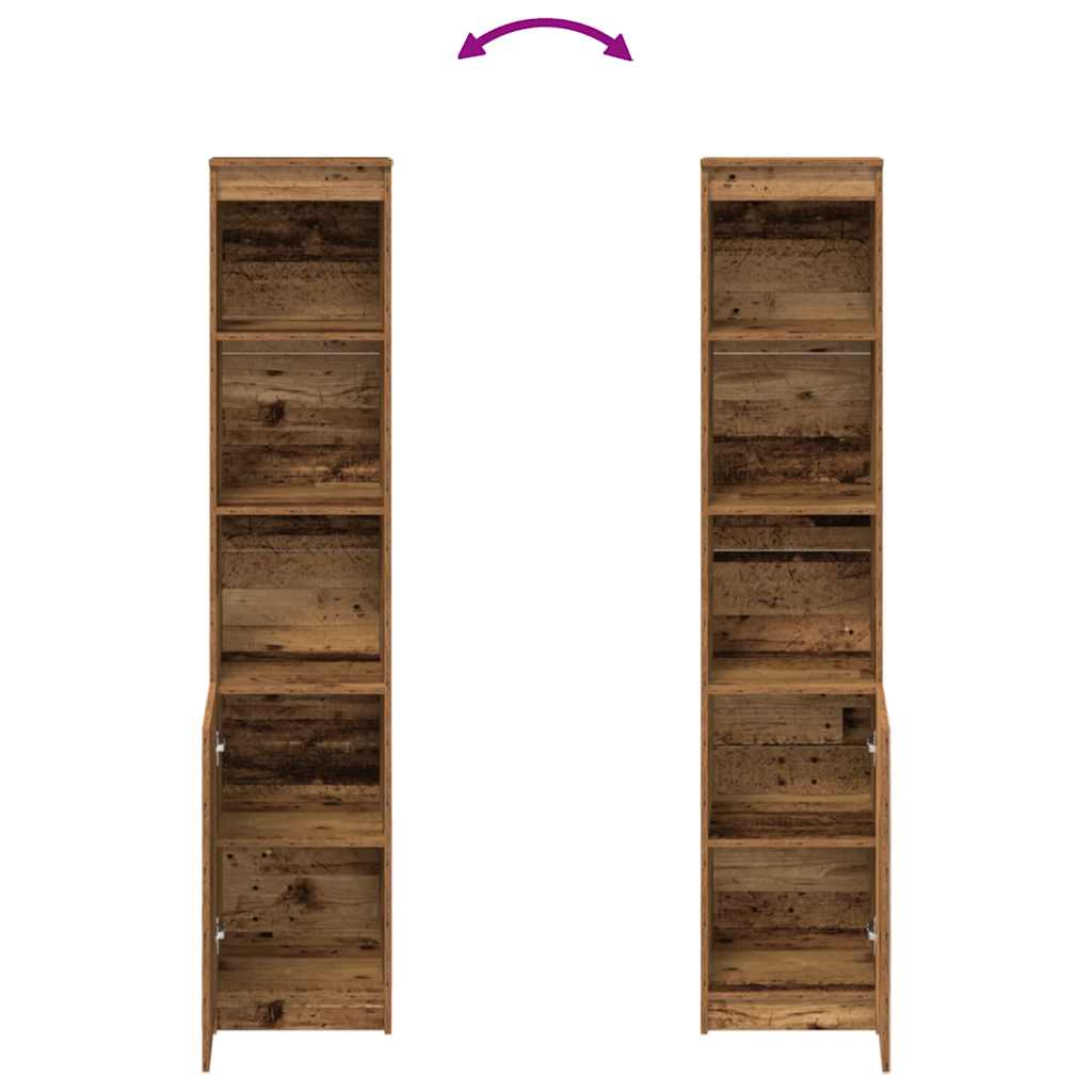vidaXL Komoda Stara Drewno 37,5x35x180 cm Drewno klejone