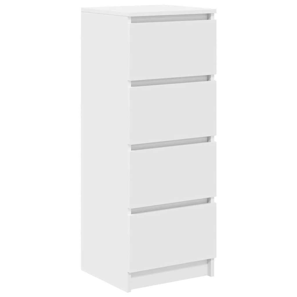 vidaXL Komoda Biała 37,5x35x99 cm Drewno klejone