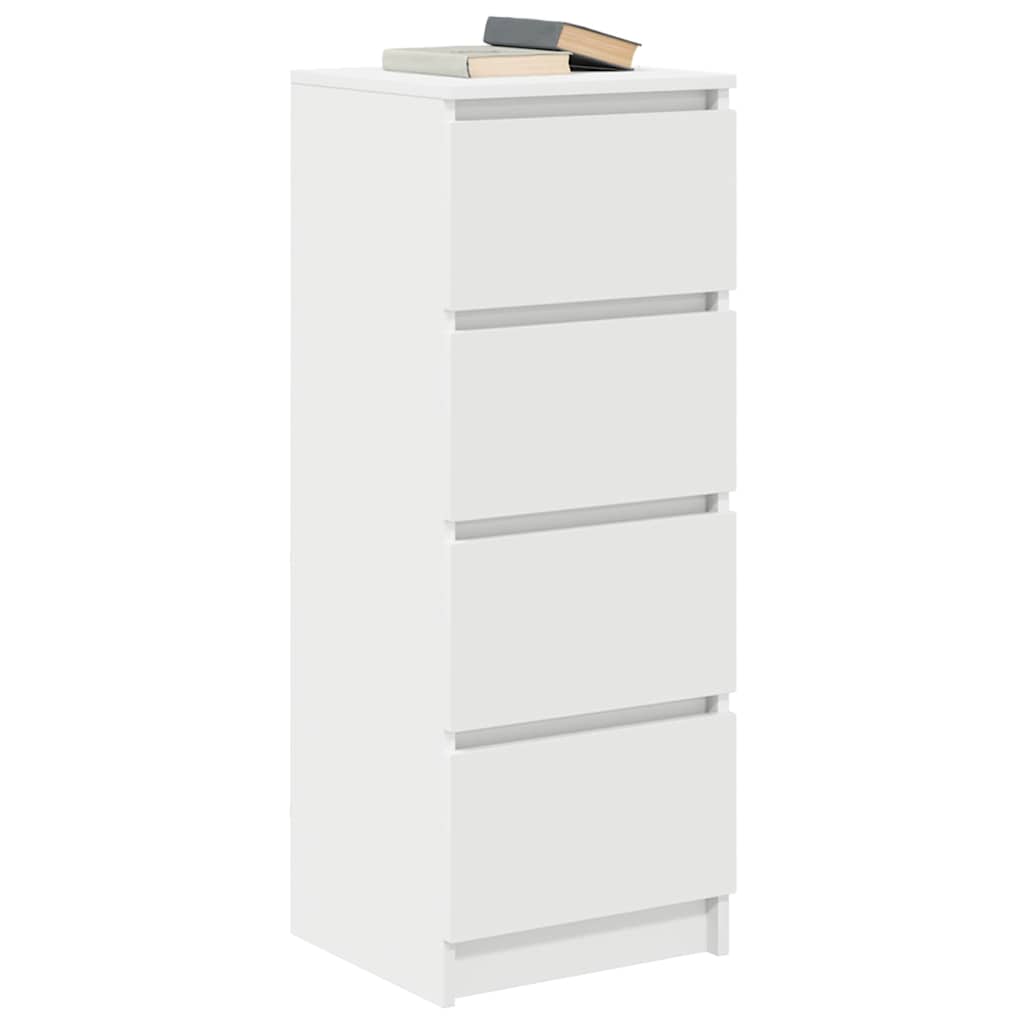 vidaXL Komoda Biała 37,5x35x99 cm Drewno klejone