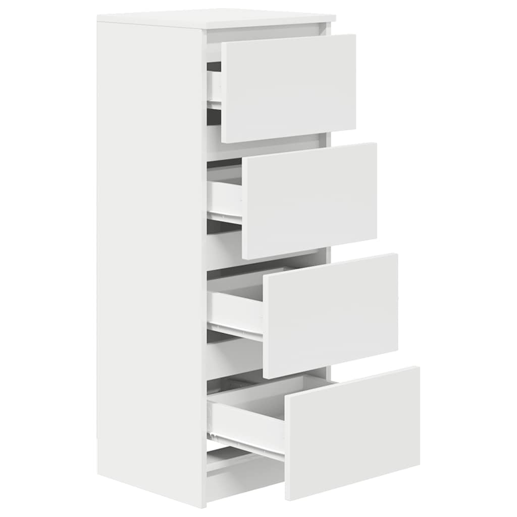 vidaXL Komoda Biała 37,5x35x99 cm Drewno klejone