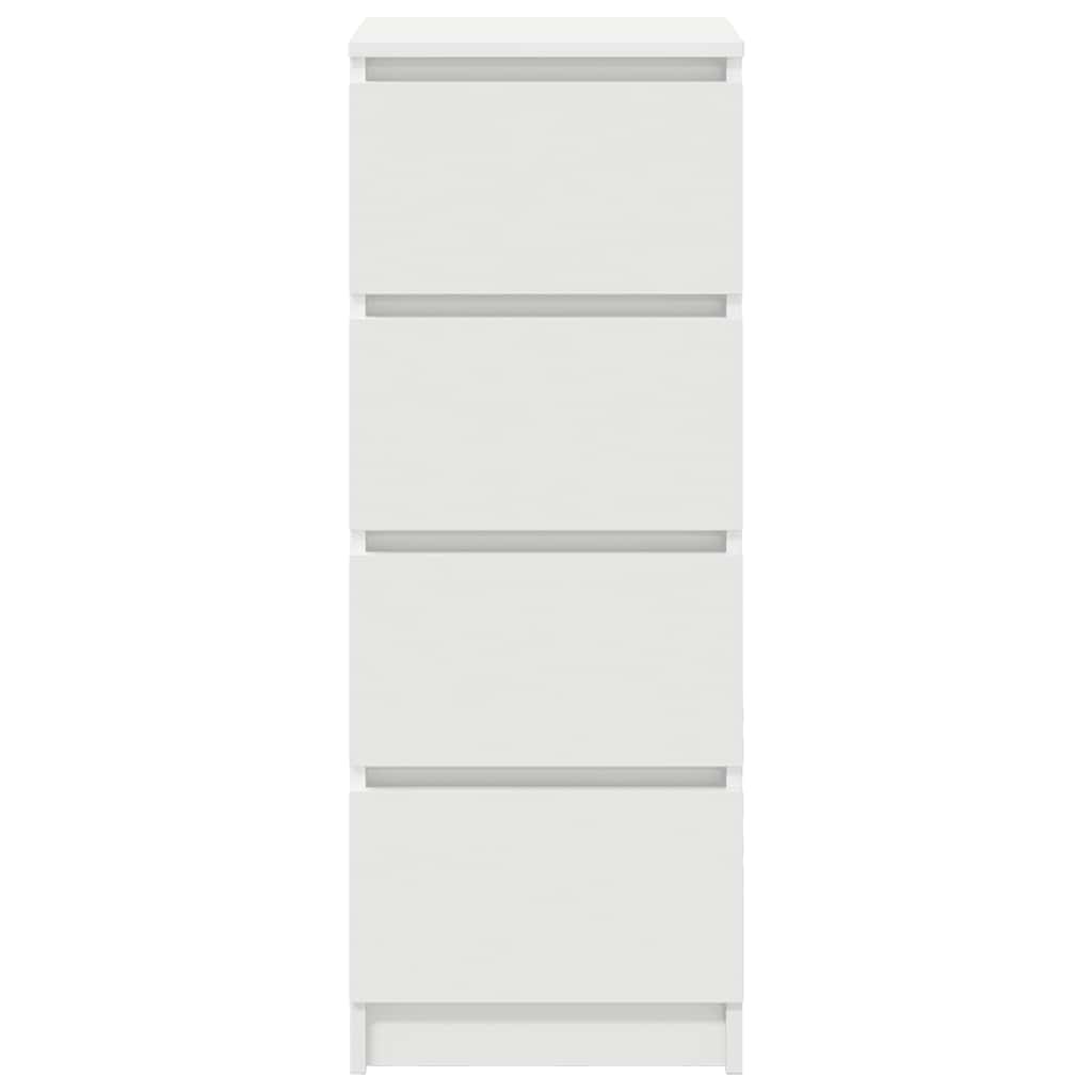 vidaXL Komoda Biała 37,5x35x99 cm Drewno klejone