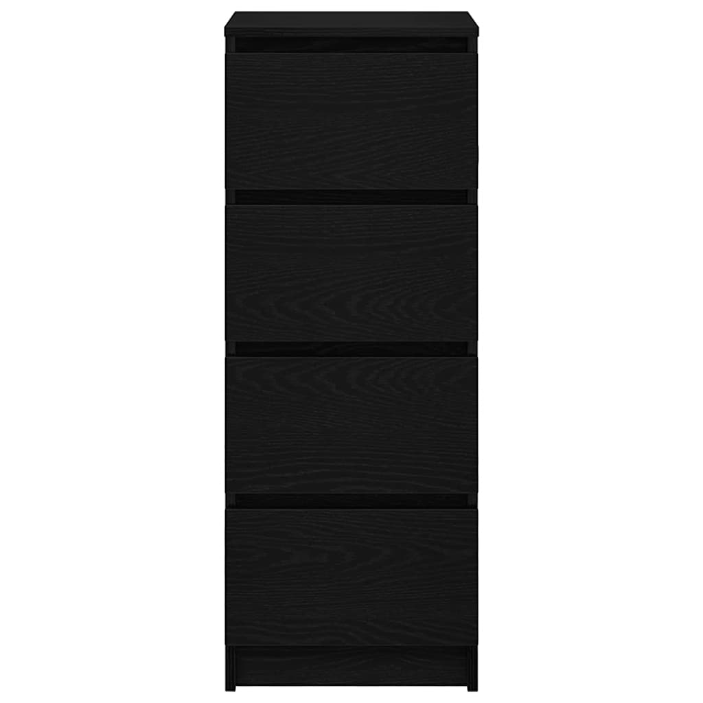 vidaXL Komoda Czarny Dąb 37,5x35x99 cm Drewno klejone