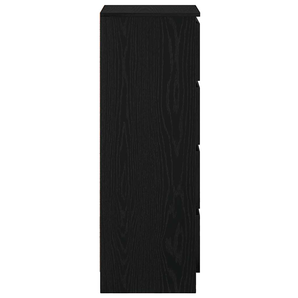 vidaXL Komoda Czarny Dąb 37,5x35x99 cm Drewno klejone