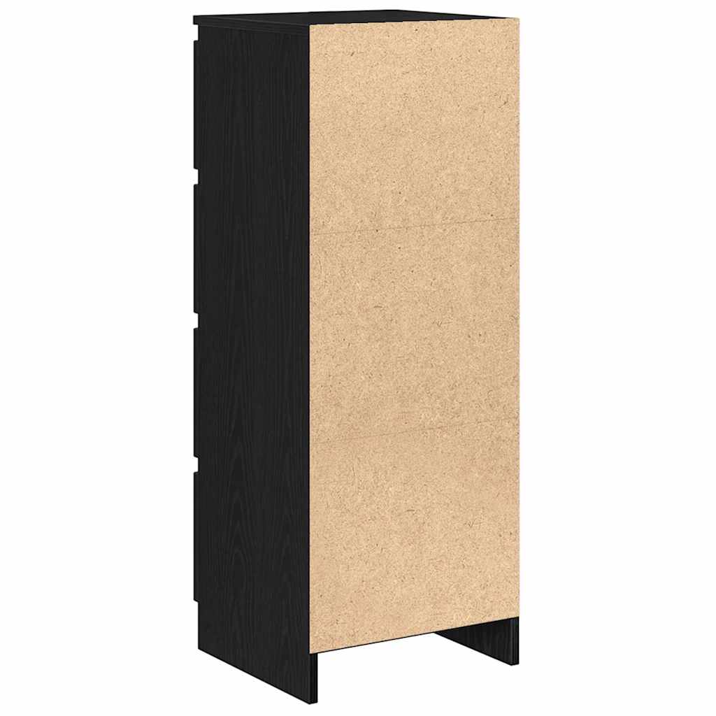 vidaXL Komoda Czarny Dąb 37,5x35x99 cm Drewno klejone