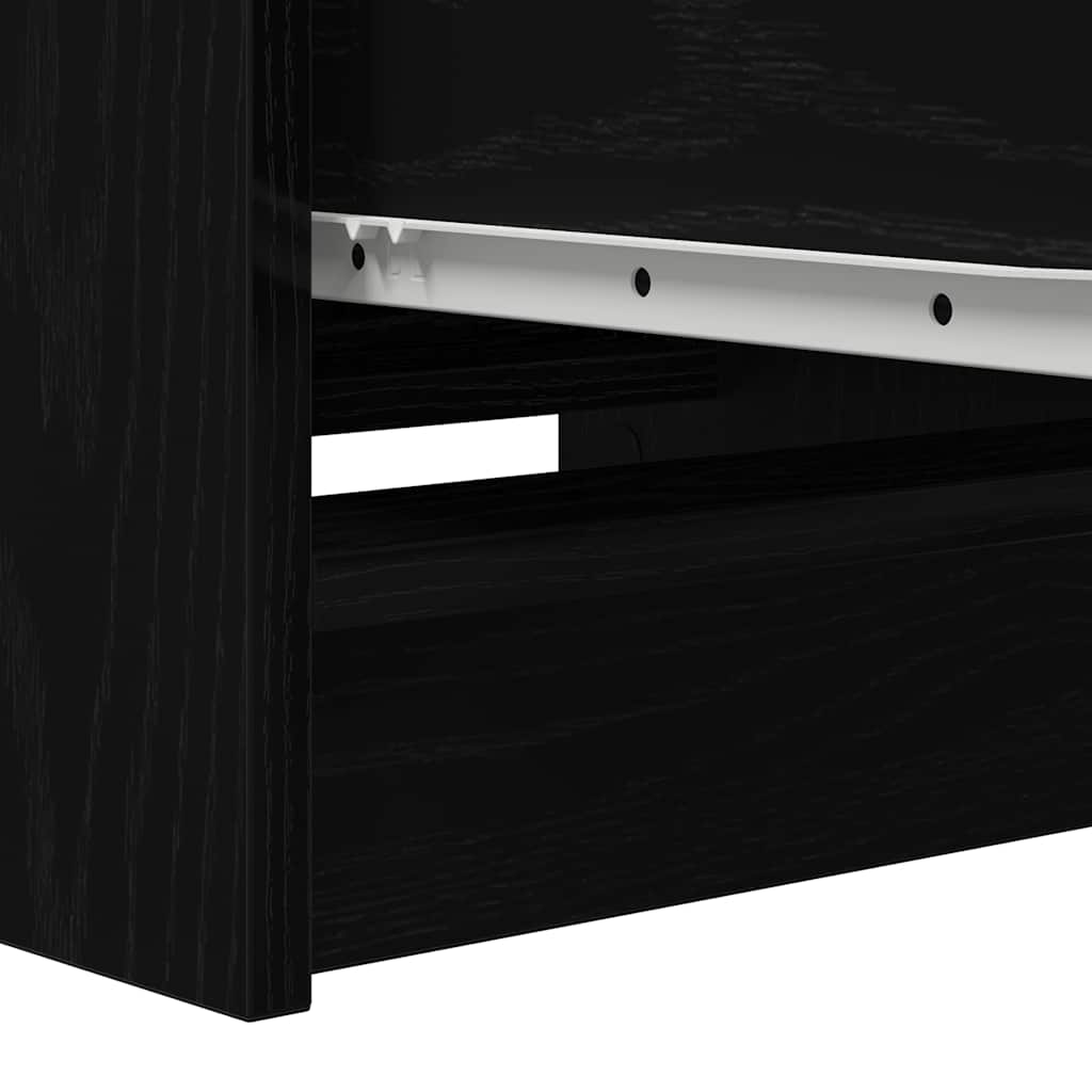 vidaXL Komoda Czarny Dąb 37,5x35x99 cm Drewno klejone