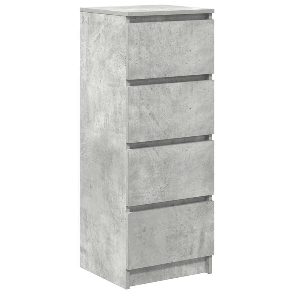 vidaXL Komoda Betonowa Szara 37,5x35x99 cm Drewno klejone