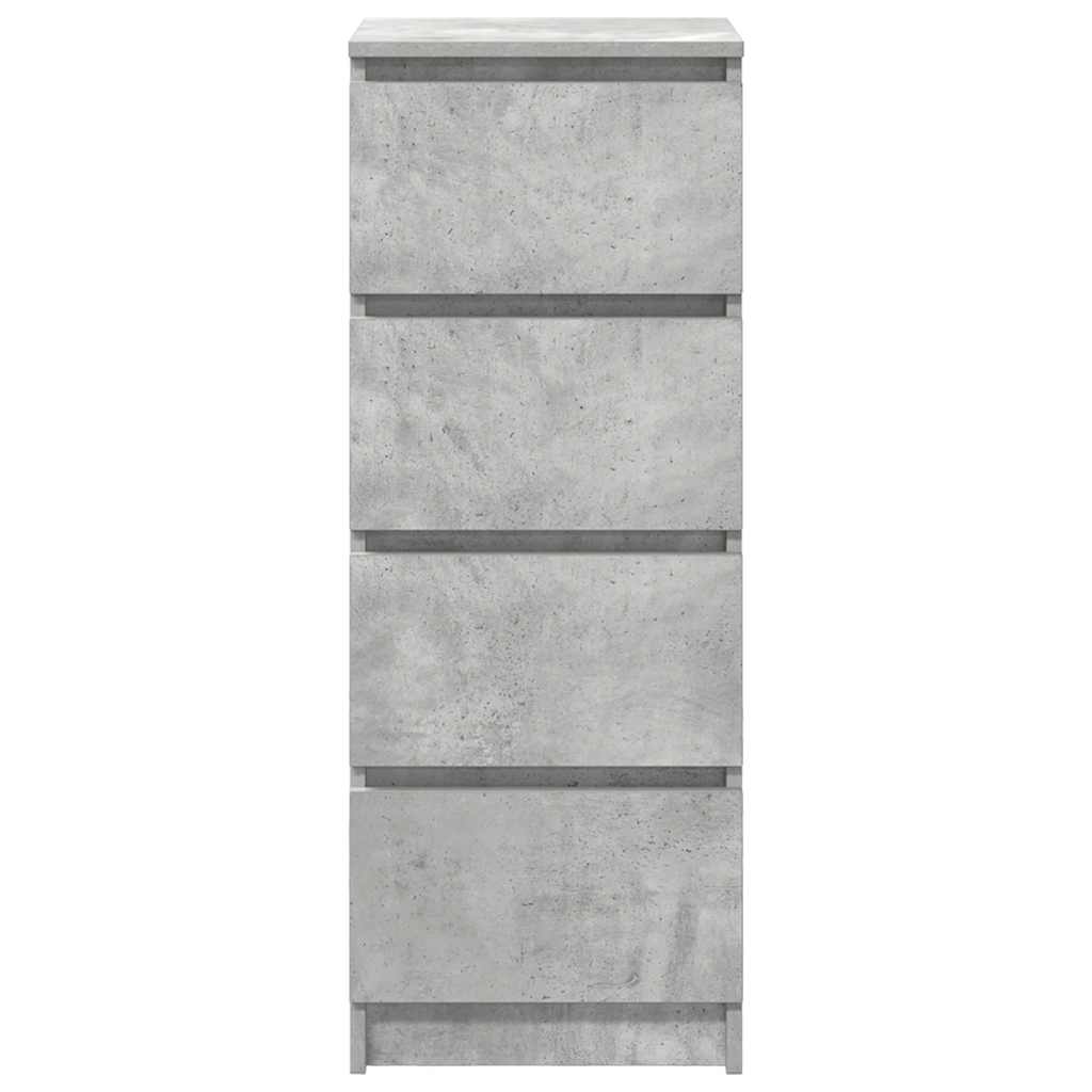 vidaXL Komoda Betonowa Szara 37,5x35x99 cm Drewno klejone