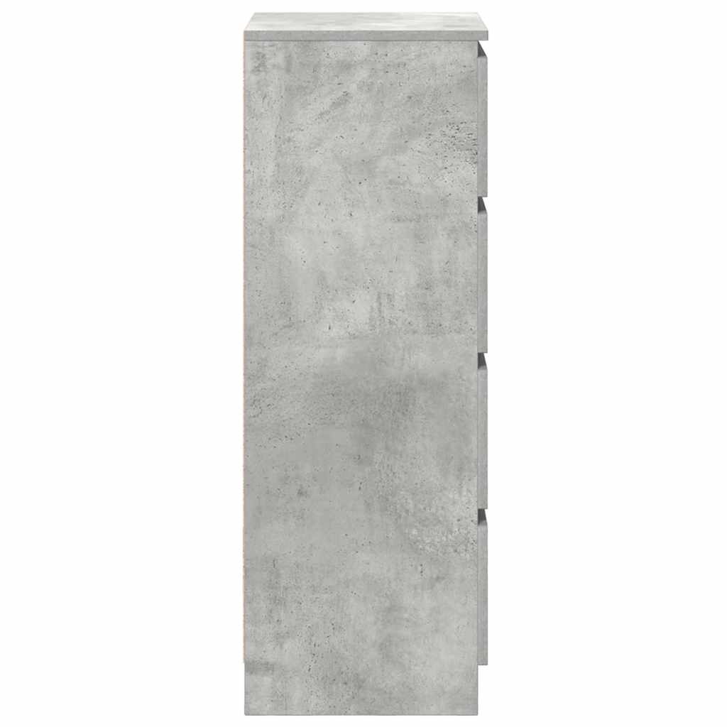 vidaXL Komoda Betonowa Szara 37,5x35x99 cm Drewno klejone