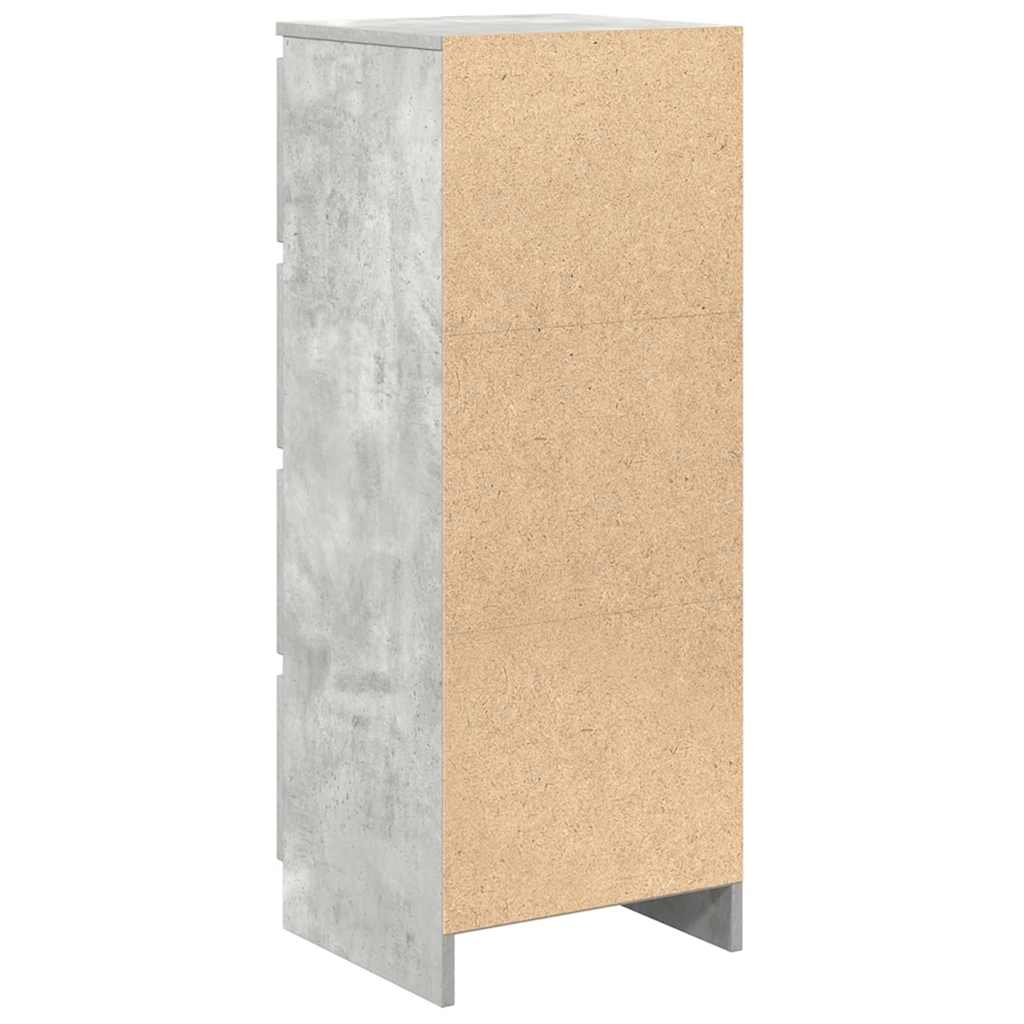vidaXL Komoda Betonowa Szara 37,5x35x99 cm Drewno klejone