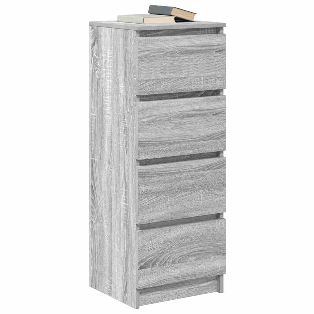 vidaXL Komoda Szara Sonoma 37,5x35x99 cm Drewno klejone