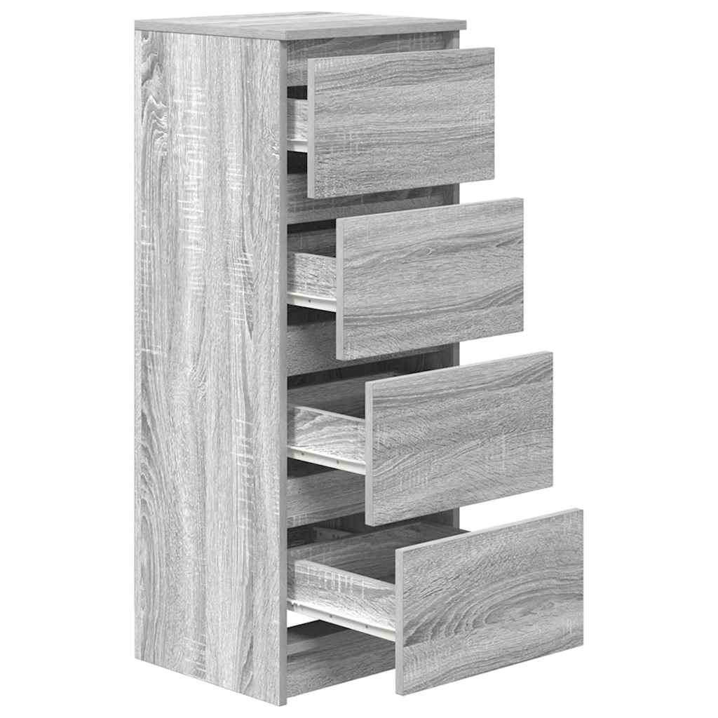 vidaXL Komoda Szara Sonoma 37,5x35x99 cm Drewno klejone