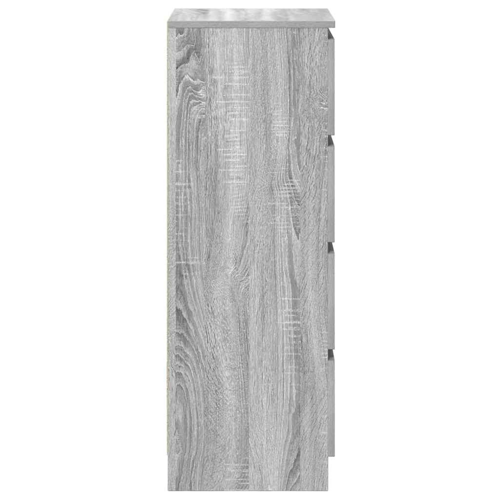 vidaXL Komoda Szara Sonoma 37,5x35x99 cm Drewno klejone