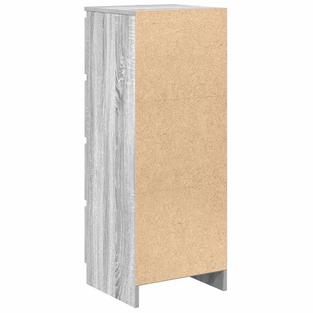 vidaXL Komoda Szara Sonoma 37,5x35x99 cm Drewno klejone