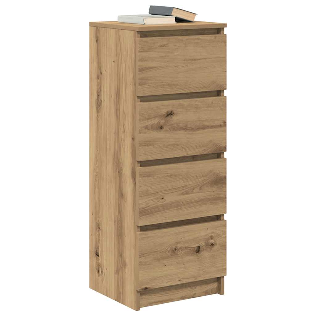 vidaXL Komoda Artisan Dąb 37,5x35x99 cm Drewno klejone