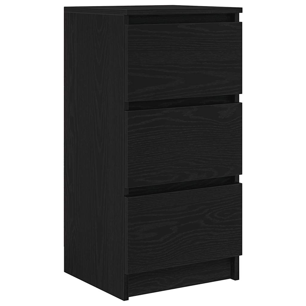 vidaXL Komoda Czarny Dąb 37,5x35x76 cm Drewno klejone