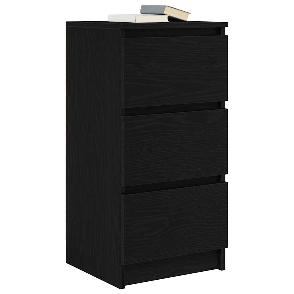 vidaXL Komoda Czarny Dąb 37,5x35x76 cm Drewno klejone
