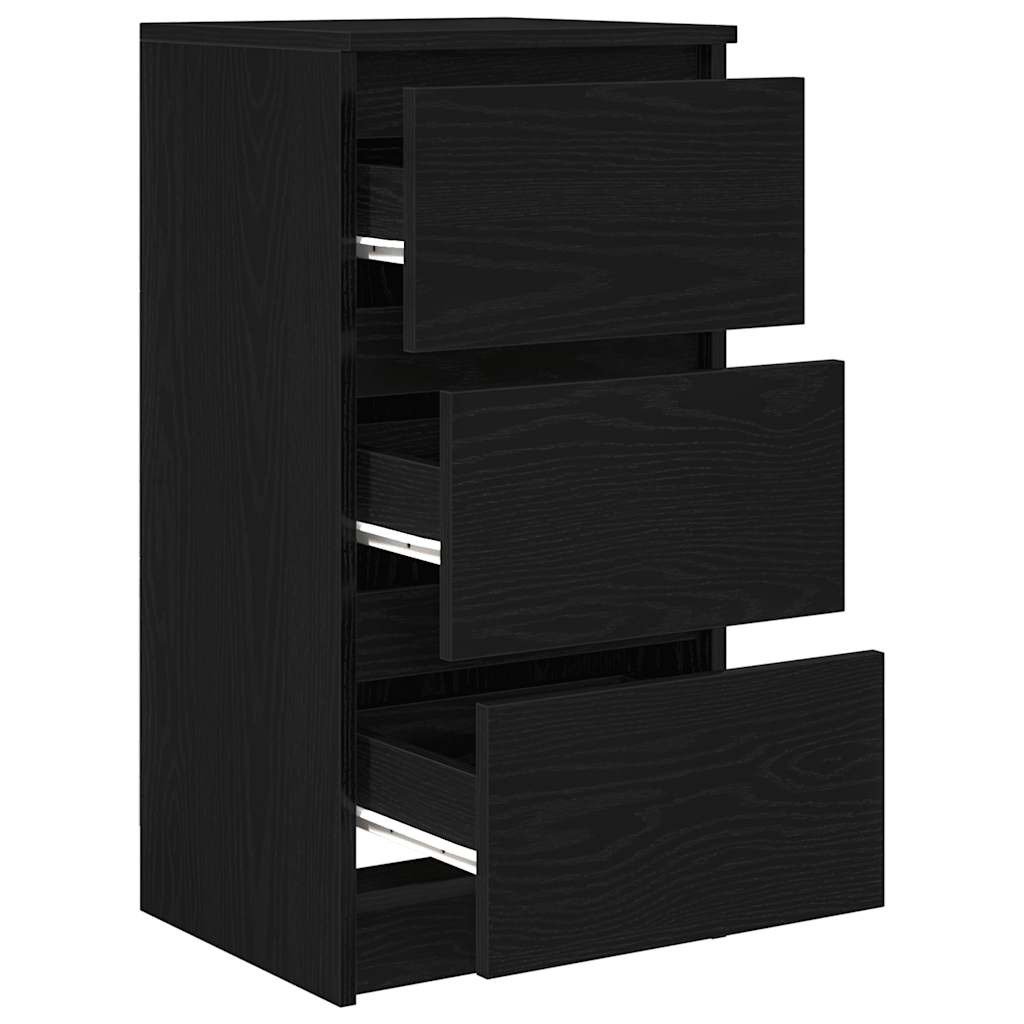 vidaXL Komoda Czarny Dąb 37,5x35x76 cm Drewno klejone