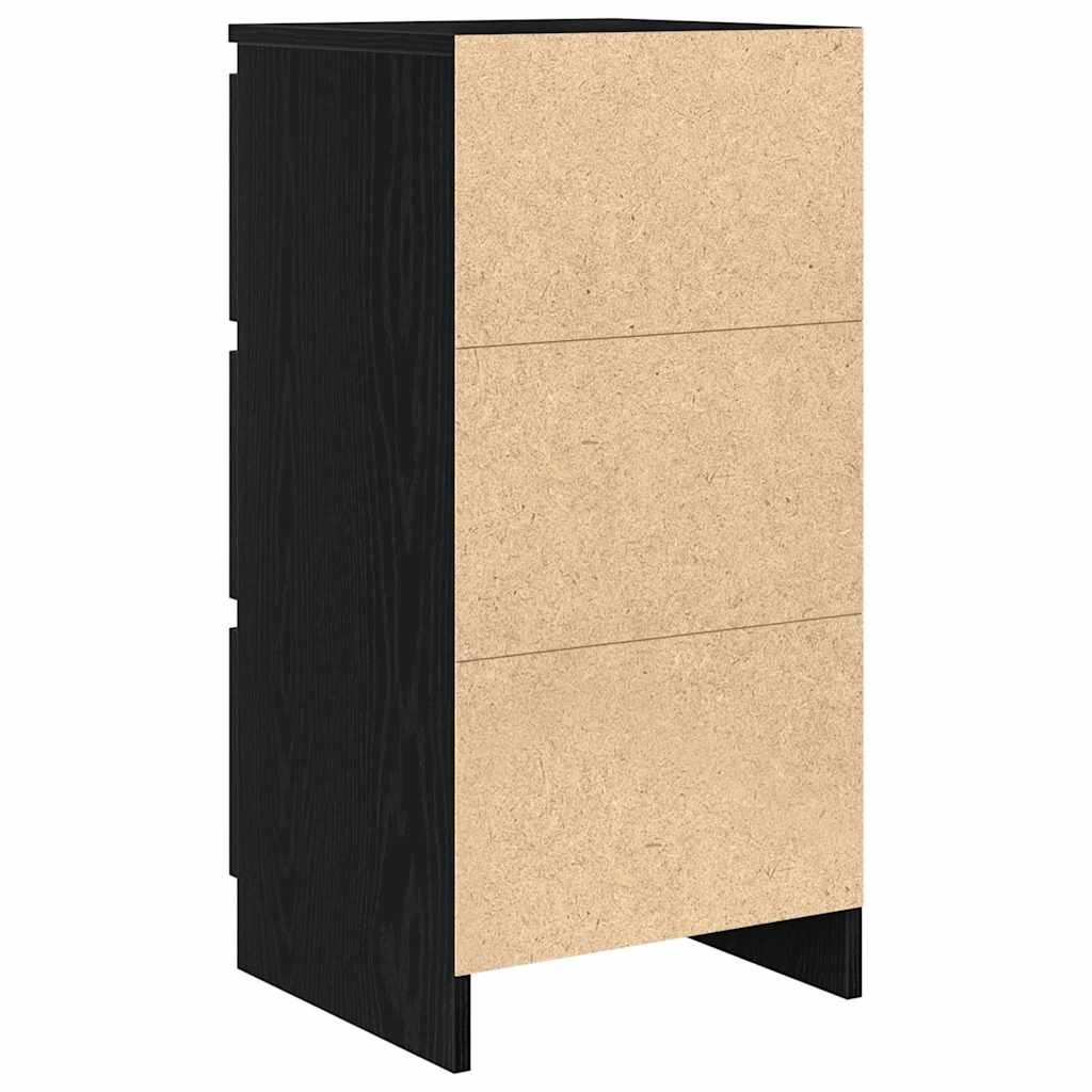vidaXL Komoda Czarny Dąb 37,5x35x76 cm Drewno klejone