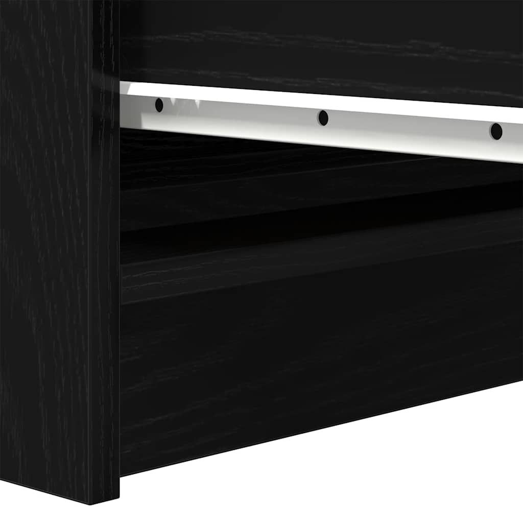 vidaXL Komoda Czarny Dąb 37,5x35x76 cm Drewno klejone