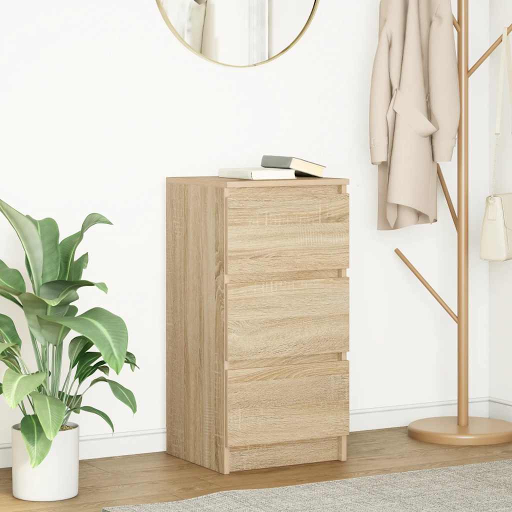 vidaXL Komoda Sonoma Oak 37,5x35x76 cm Drewno klejone