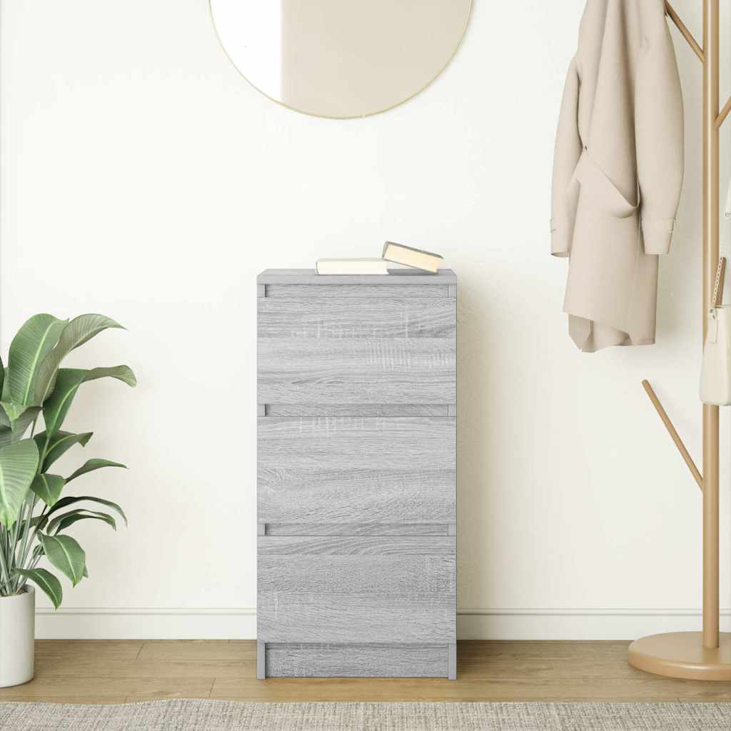 vidaXL Komoda Szara Sonoma 37,5x35x76 cm Drewno klejone