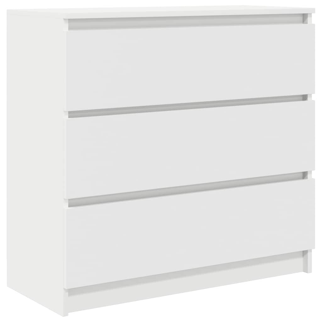 vidaXL Szafka, biała, 80x35x76 cm, materiał drewnopochodny
