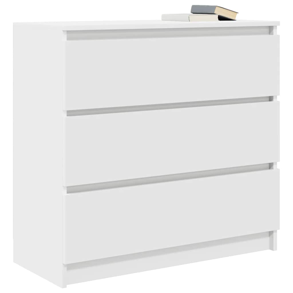 vidaXL Szafka, biała, 80x35x76 cm, materiał drewnopochodny