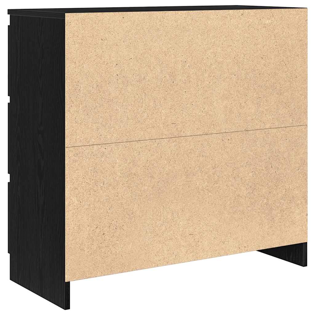 vidaXL Szafka, czarny dąb, 80x35x76 cm, materiał drewnopochodny