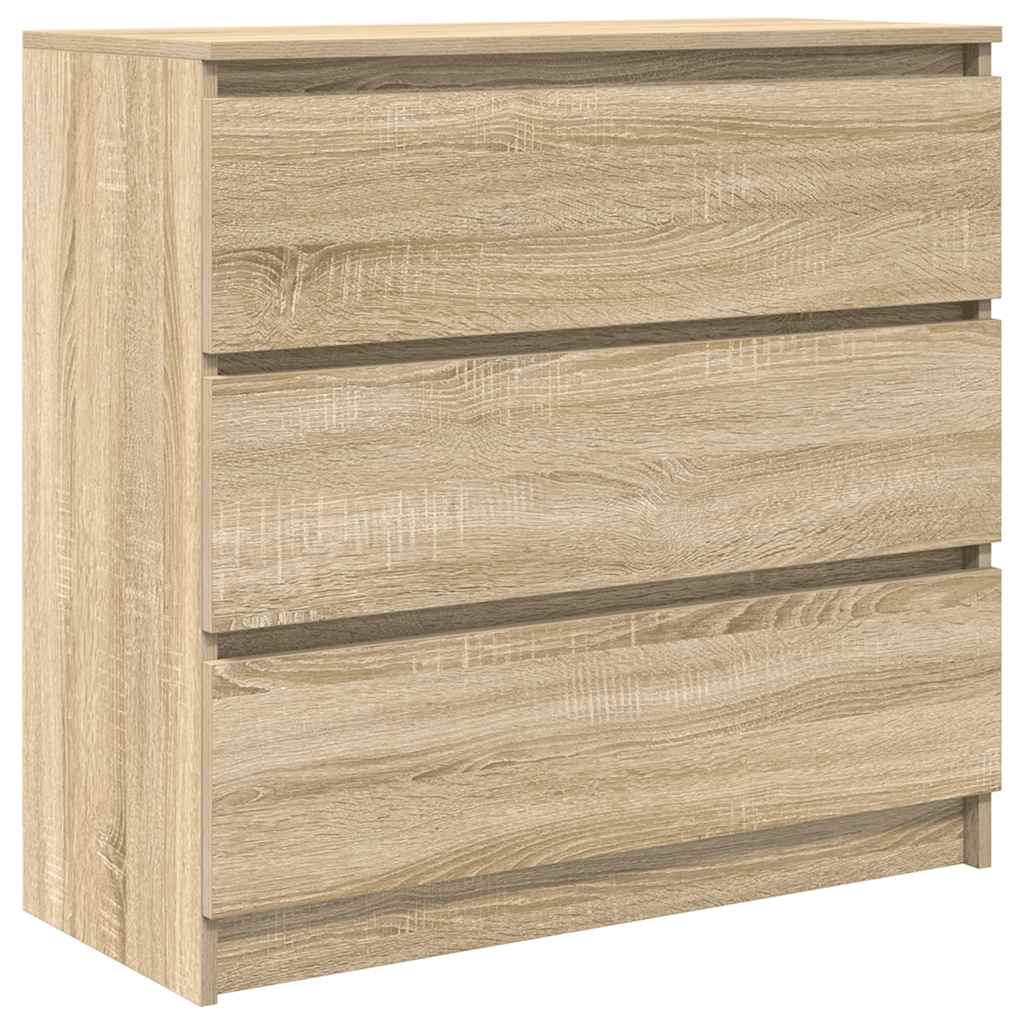 vidaXL Szafka, dąb sonoma, 80x35x76 cm, materiał drewnopochodny