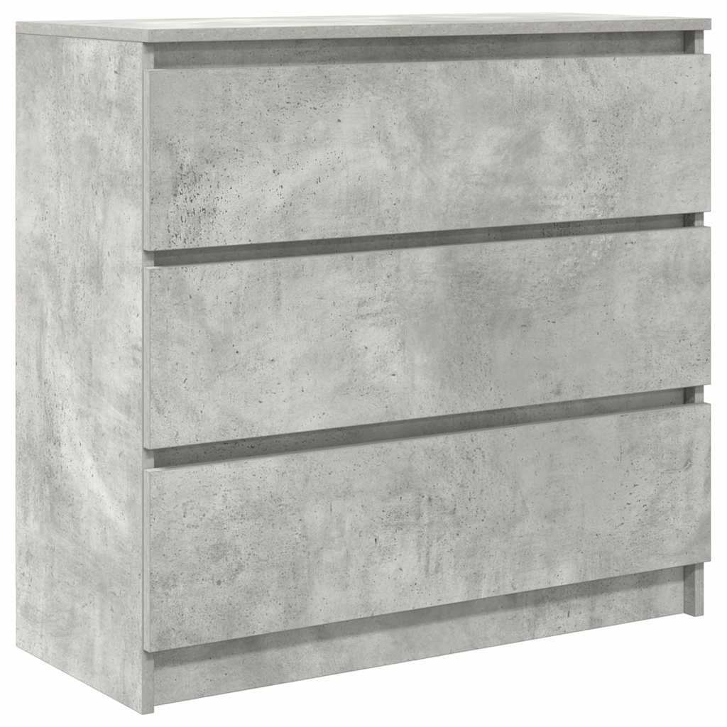 vidaXL Szafka, szarość betonu, 80x35x76 cm, materiał drewnopochodny