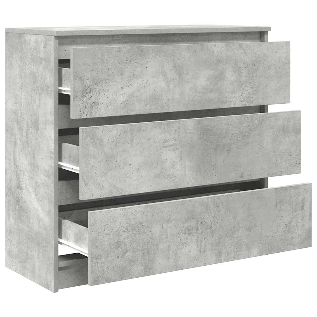 vidaXL Szafka, szarość betonu, 80x35x76 cm, materiał drewnopochodny