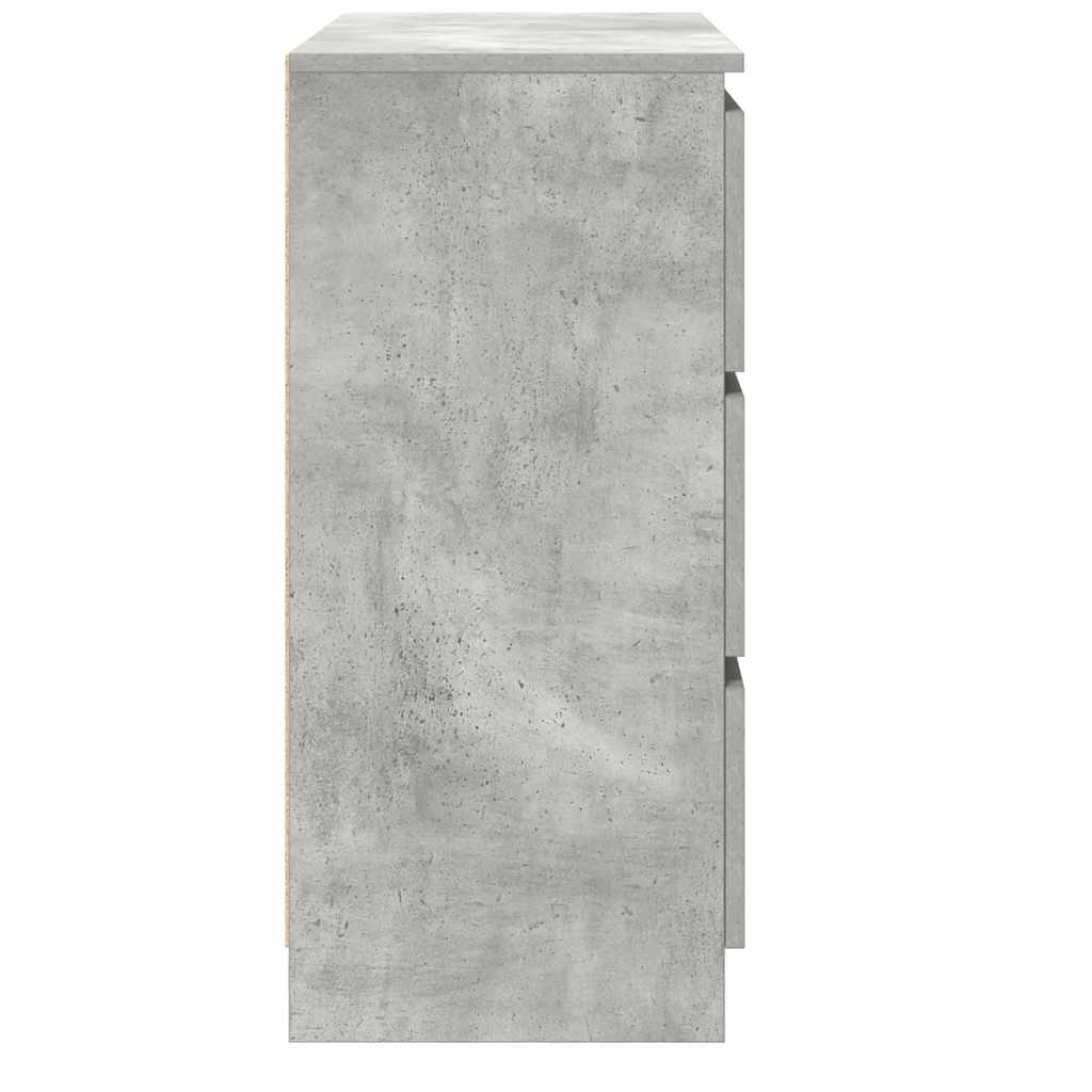 vidaXL Szafka, szarość betonu, 80x35x76 cm, materiał drewnopochodny