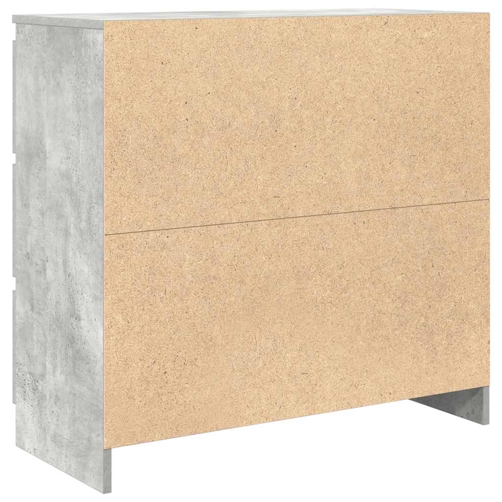 vidaXL Szafka, szarość betonu, 80x35x76 cm, materiał drewnopochodny