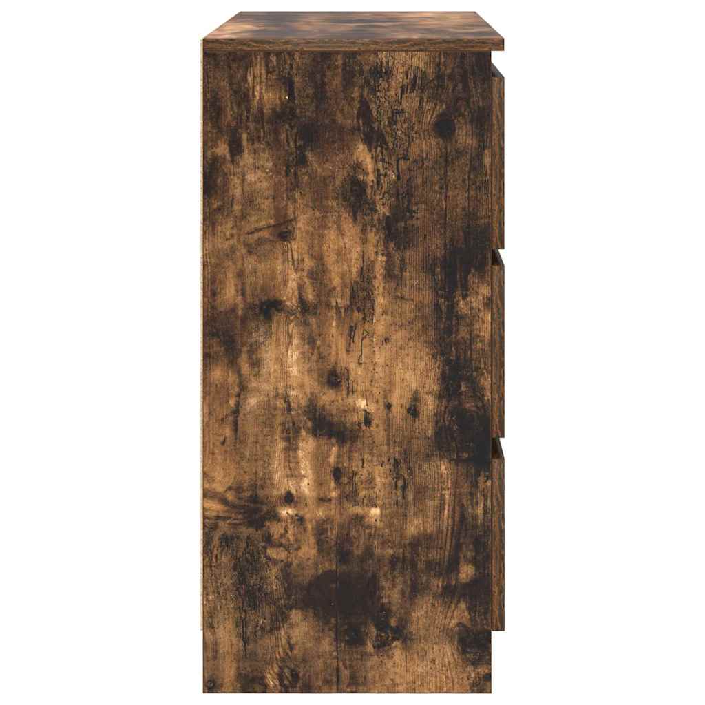 vidaXL Szafka, przydymiony dąb, 80x35x76 cm, materiał drewnopochodny