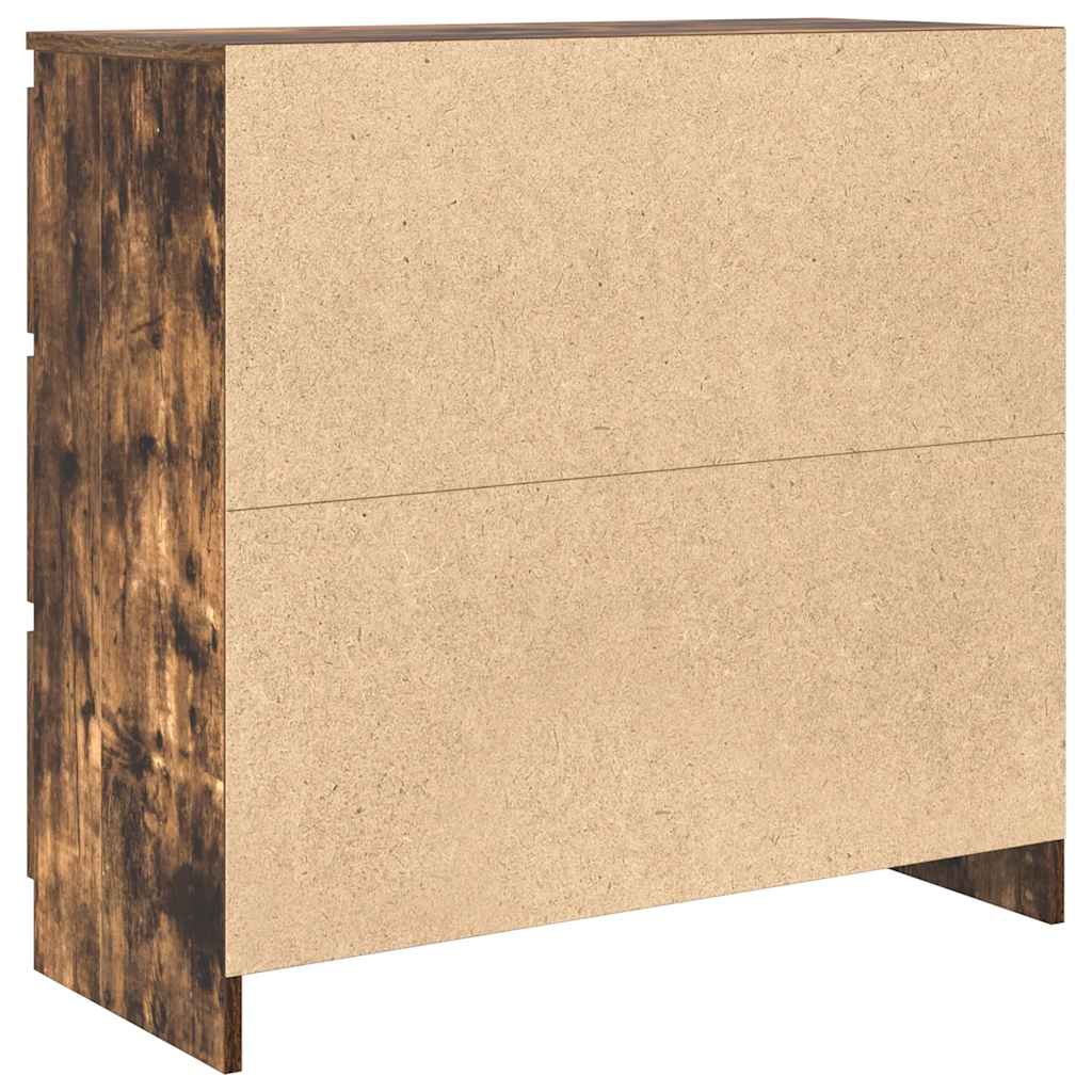vidaXL Szafka, przydymiony dąb, 80x35x76 cm, materiał drewnopochodny