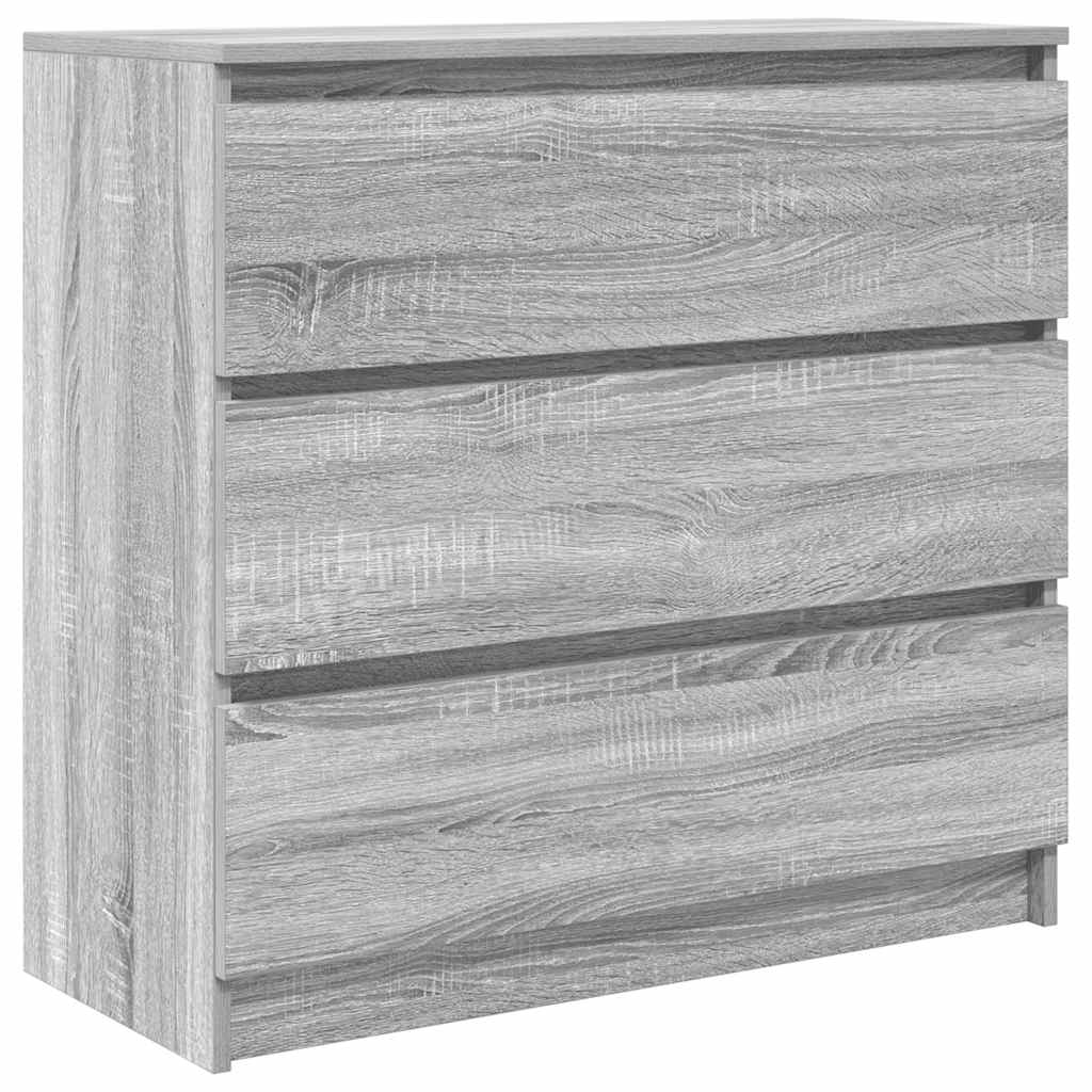 vidaXL Szafka, szary dąb sonoma, 80x35x76 cm, materiał drewnopochodny