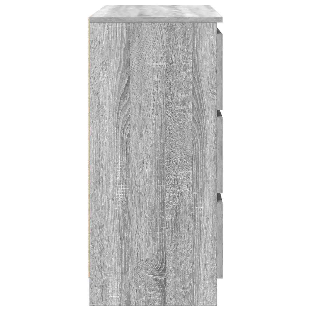 vidaXL Szafka, szary dąb sonoma, 80x35x76 cm, materiał drewnopochodny