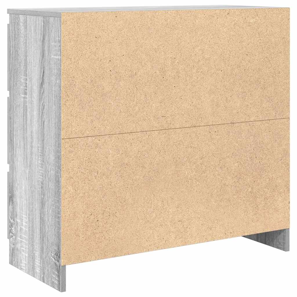 vidaXL Szafka, szary dąb sonoma, 80x35x76 cm, materiał drewnopochodny