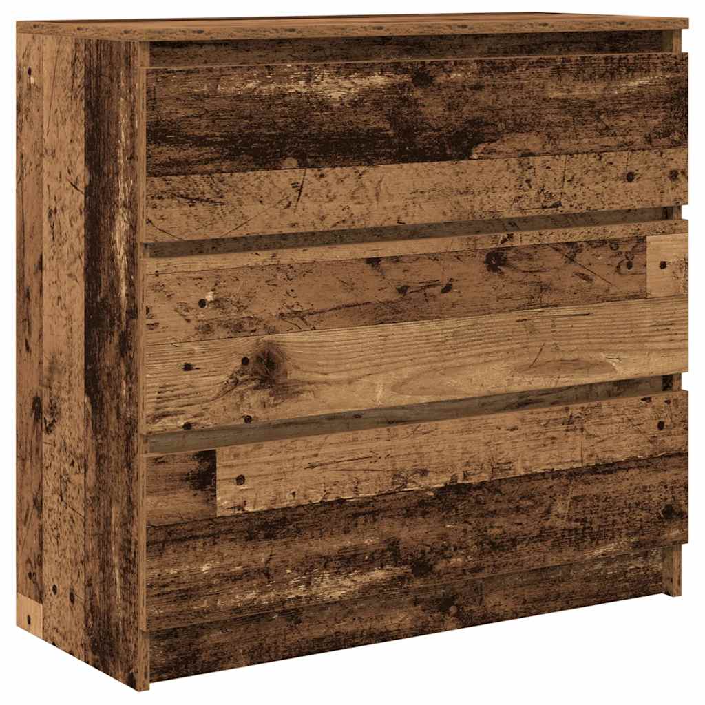 vidaXL Szafka, stare drewno, 80x35x76 cm, materiał drewnopochodny
