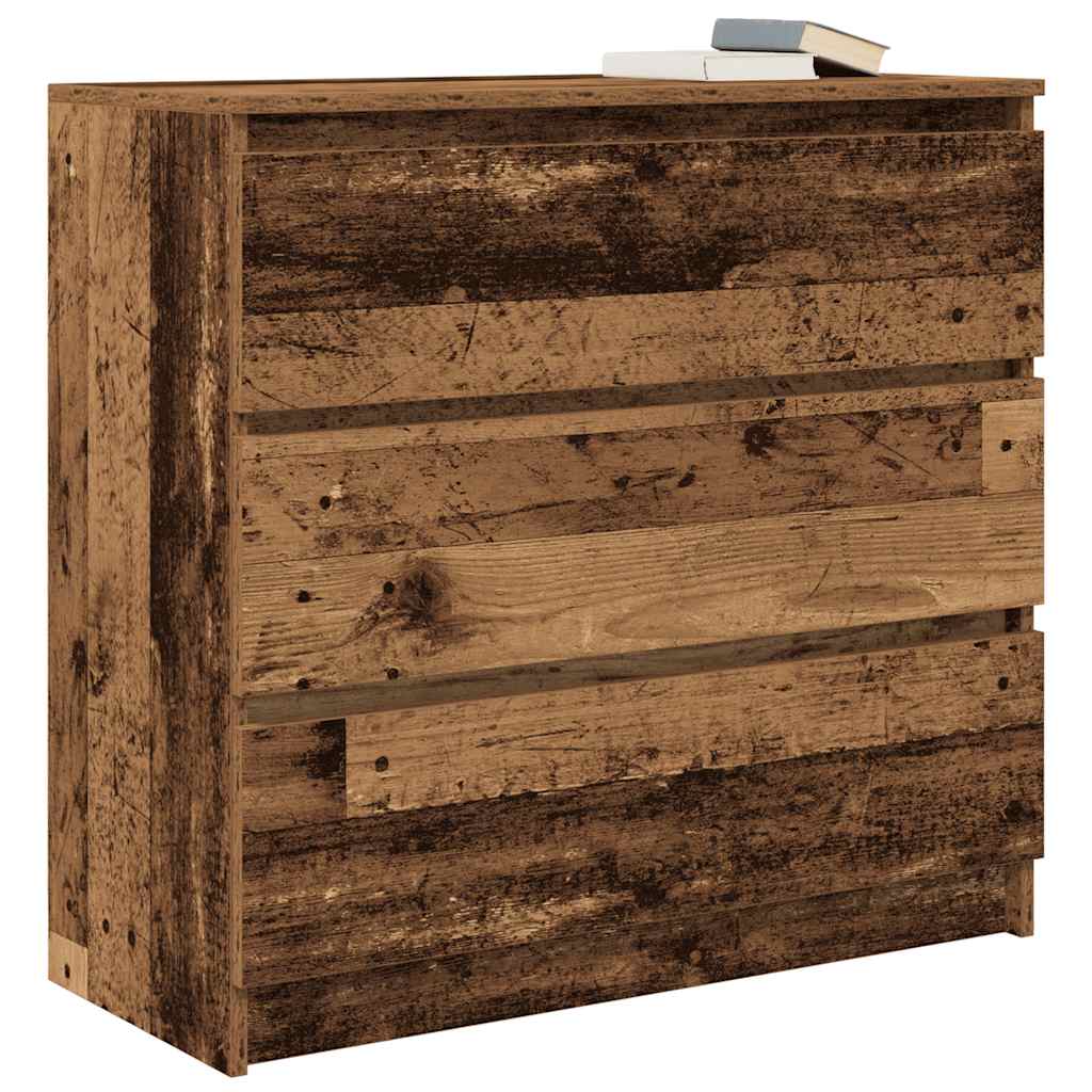 vidaXL Szafka, stare drewno, 80x35x76 cm, materiał drewnopochodny